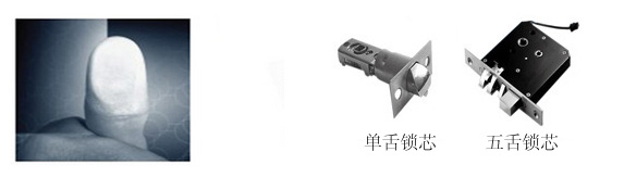 指紋，鎖芯