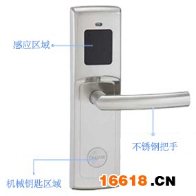 感應卡，機械鑰匙，不銹鋼把手
